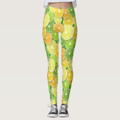 Zitrusfrüchte-Scheiben Pop Art 3 Leggings (Vorderseite)