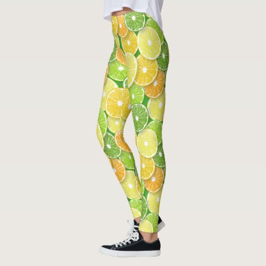 Zitrusfrüchte-Scheiben Pop Art 3 Leggings (Links)
