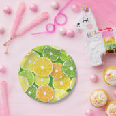 Zitrusfrüchte-Scheiben Pop Art 3 Pappteller (Party)