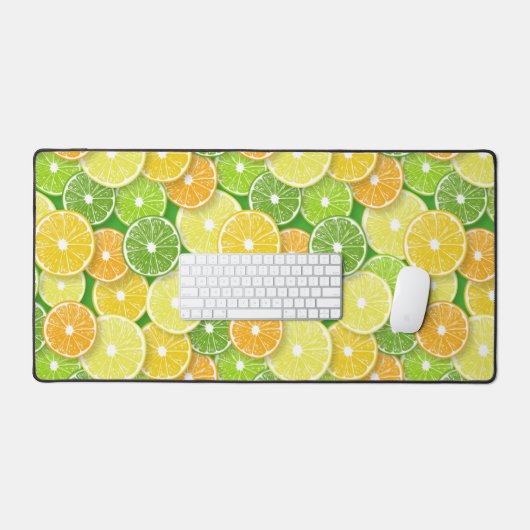 Zitrusfrüchte-Scheiben Pop Art 3 Schreibtischunterlage (Tastatur & Maus)