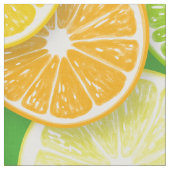 Zitrusfrüchte-Scheiben Pop Art 3 Stoff (Nahaufnahme)