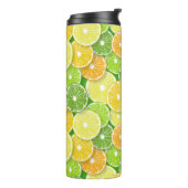 Zitrusfrüchte-Scheiben Pop Art 3 Thermosbecher (Nach links gedreht)