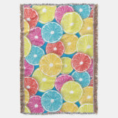 Zitrusfrüchte Scheiben Pop Art Decke (Vorderseite Vertikal)