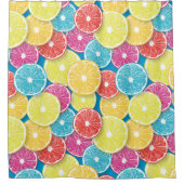 Zitrusfrüchte Scheiben Pop Art Duschvorhang (Vorderseite)