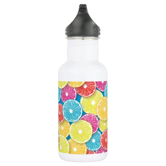 Zitrusfrüchte Scheiben Pop Art Edelstahlflasche (Rechts)