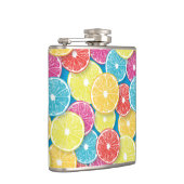 Zitrusfrüchte Scheiben Pop Art Flachmann (Rechts)