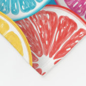 Zitrusfrüchte Scheiben Pop Art Fleecedecke (Ecke)