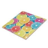 Zitrusfrüchte Scheiben Pop Art Fliese (Seite)