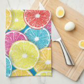 Zitrusfrüchte Scheiben Pop Art Geschirrtuch (Viertel Falte)