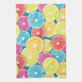 Zitrusfrüchte Scheiben Pop Art Geschirrtuch (Vertikal)