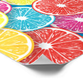 Zitrusfrüchte Scheiben Pop Art Poster (Ecke)