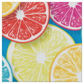 Zitrusfrüchte Scheiben Pop Art Stoff (Nahaufnahme)