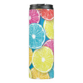 Zitrusfrüchte Scheiben Pop Art Thermosbecher (Rückseite)