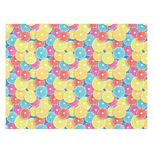 Zitrusfrüchte Scheiben Pop Art Tischdecke (Vorderseite (Horizontal))