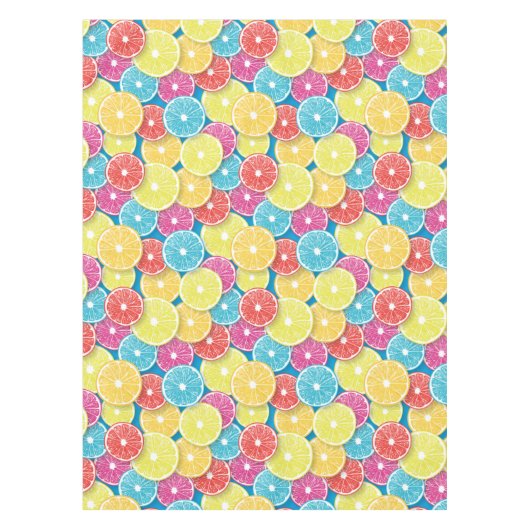 Zitrusfrüchte Scheiben Pop Art Tischdecke (Vorderseite)