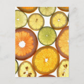 Zitrusfrüchte-Scheiben Postkarte (Vorderseite)