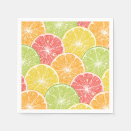Zitrusfrüchte-Scheiben Serviette (Vorderseite)