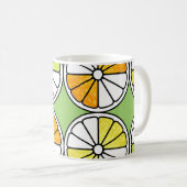 Zitrusfrüchte, Sommer nahtlos. Kaffeetasse (VorderseiteRechts)