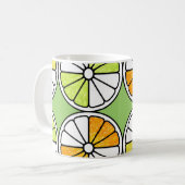Zitrusfrüchte, Sommer nahtlos. Kaffeetasse (Vorderseite Links)