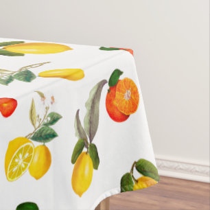 Zitrusfrüchte, Sommerkunst, Zitronen, Orangen Tischdecke