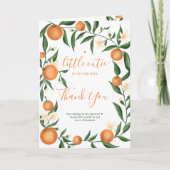 Zitrusfrüchte-Süsse-Rosa Dankeskarte (Vorderseite)