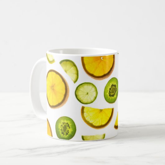 Zitrusfrüchte-Tasse Kaffeetasse (Vorderseite Links)
