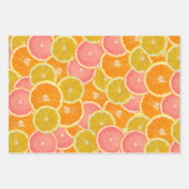 Zitrusfrüchte Umhüllungspapier Flachblatt Set 3 Geschenkpapier Set (Vorderseite 2)