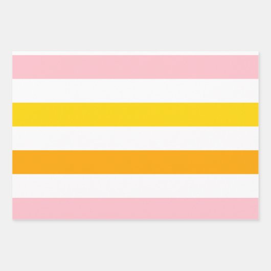 Zitrusfrüchte Umhüllungspapier Flachblatt Set 3 Geschenkpapier Set (Vorderseite)