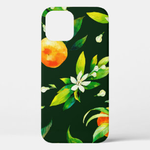 Zitrusfrüchte und Blätter aus nahtlosem Aquarell Case-Mate iPhone Hülle
