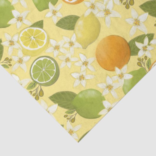 Zitrusfrüchte- und Blossom-Gewebe Seidenpapier (Detail)