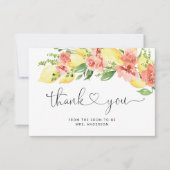 Zitrusfrüchte und Brautparty Dankeskarte (Vorderseite)