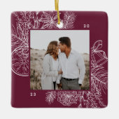 Zitrusfrüchte und Gewürze | Elegantes Foto Keramikornament (Vorderseite)