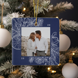 Zitrusfrüchte und Gewürze Elegantes Foto Keramikornament