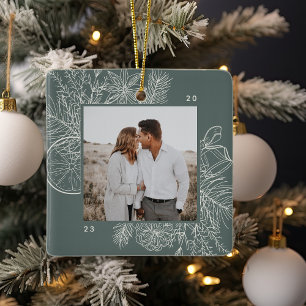 Zitrusfrüchte und Gewürze Elegantes Foto Keramikornament