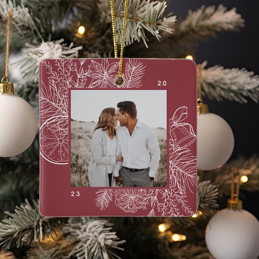 Zitrusfrüchte und Gewürze | Elegantes Foto Keramikornament