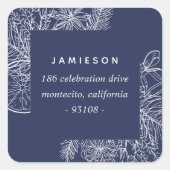 Zitrusfrüchte und Gewürze | Ferien-Rücksendeadress Quadratischer Aufkleber (Vorderseite)