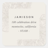 Zitrusfrüchte und Gewürze | Ferien-Rücksendeadress Quadratischer Aufkleber (Vorderseite)