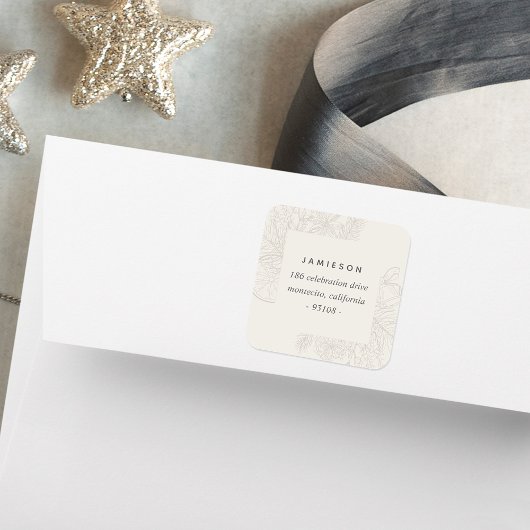 Zitrusfrüchte und Gewürze | Ferien-Rücksendeadress Quadratischer Aufkleber