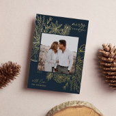 Zitrusfrüchte und Gewürze | Weihnachtsgold Folien Feiertagskarte