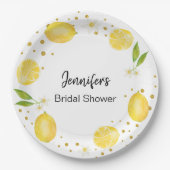 Zitrusfrüchte und Gold Pappteller (Vorderseite)