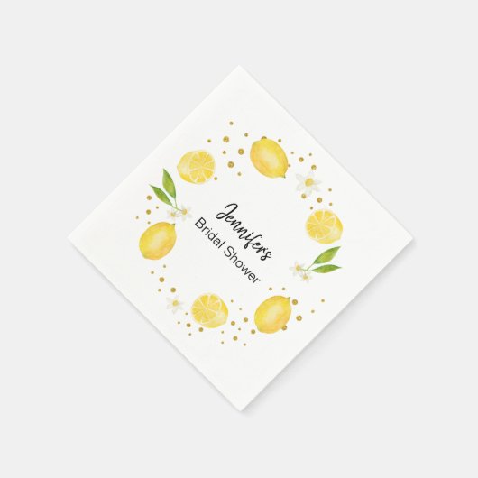 Zitrusfrüchte und Gold Serviette (Ecke)