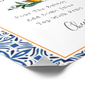 Zitrusfrüchte und Kacheln Mimosa Bar Sign Poster (Ecke)