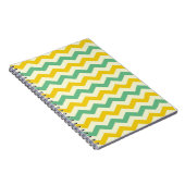 Zitrusfrüchte und Limone Zickzack Zigzags Gelb grü Notizblock (Rechte Seite)