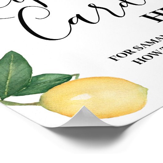 Zitrusfrüchte Verlassend Rezept Karte Hier Duschze Poster (Ecke)