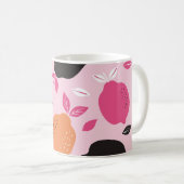 Zitrusfrüchte, vintage Textilmuster. Kaffeetasse (VorderseiteRechts)