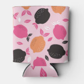 Zitrusfrüchte, Vintages Textilmuster. Dosenkühler (Vorderseite)