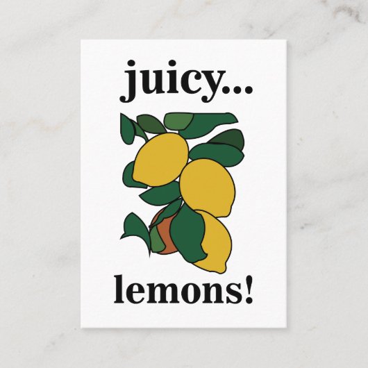 Zitrusfrüchte Visitenkarte (Vorderseite)