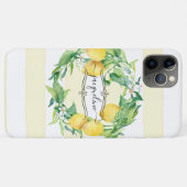 Zitrusfrüchte Wasserfarbe breiter Streifen Blumenr Case-Mate iPhone Hülle (Rückseite (Horizontal))