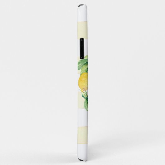 Zitrusfrüchte Wasserfarbe breiter Streifen Blumenr Case-Mate iPhone Hülle (Hinten/Rechts)