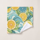 Zitrusfrüchte Wellness-Center Whimsical Wasserfarb Badhandtuch Set (Waschlappen)